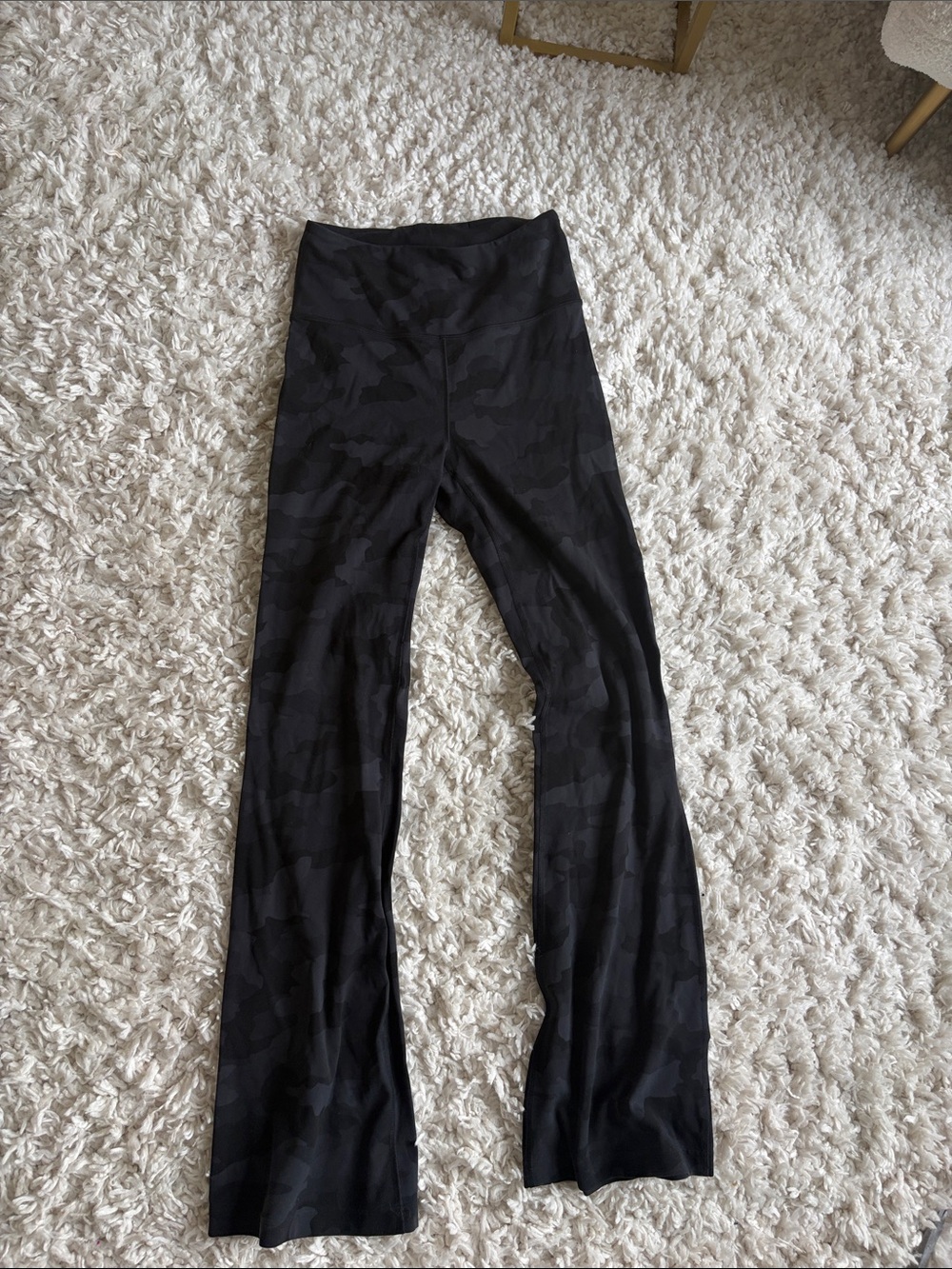 lululemon athletica Black Camo Flare Leggings